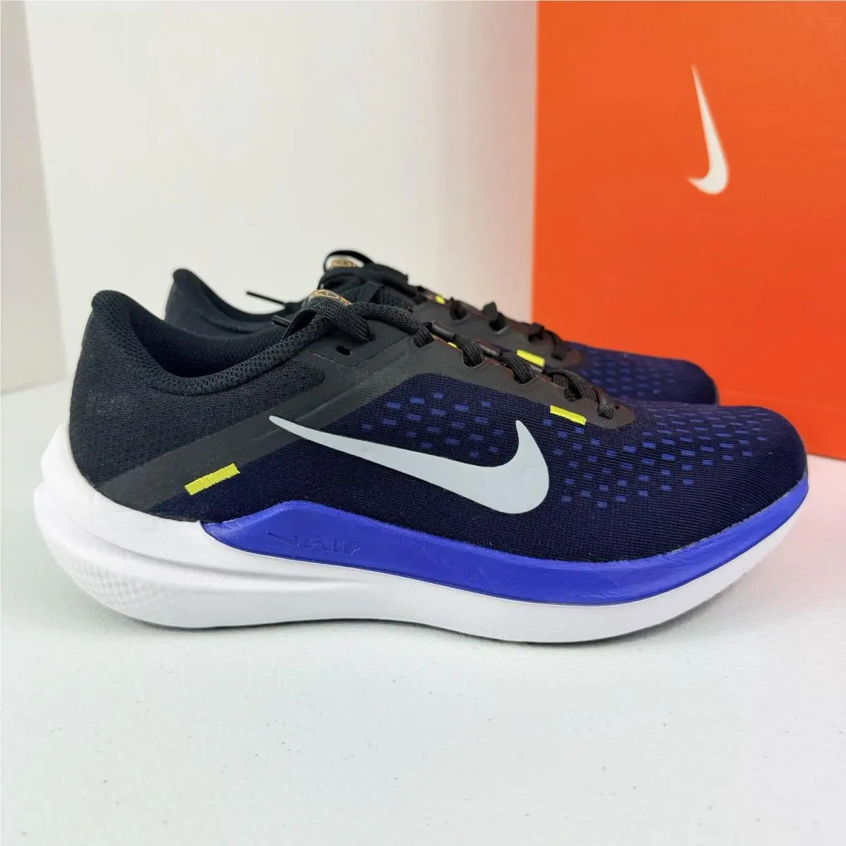 Nike Air Winflo 10 Running Gym Walking Shoes Black Blue Size 7 Men DV4022-005