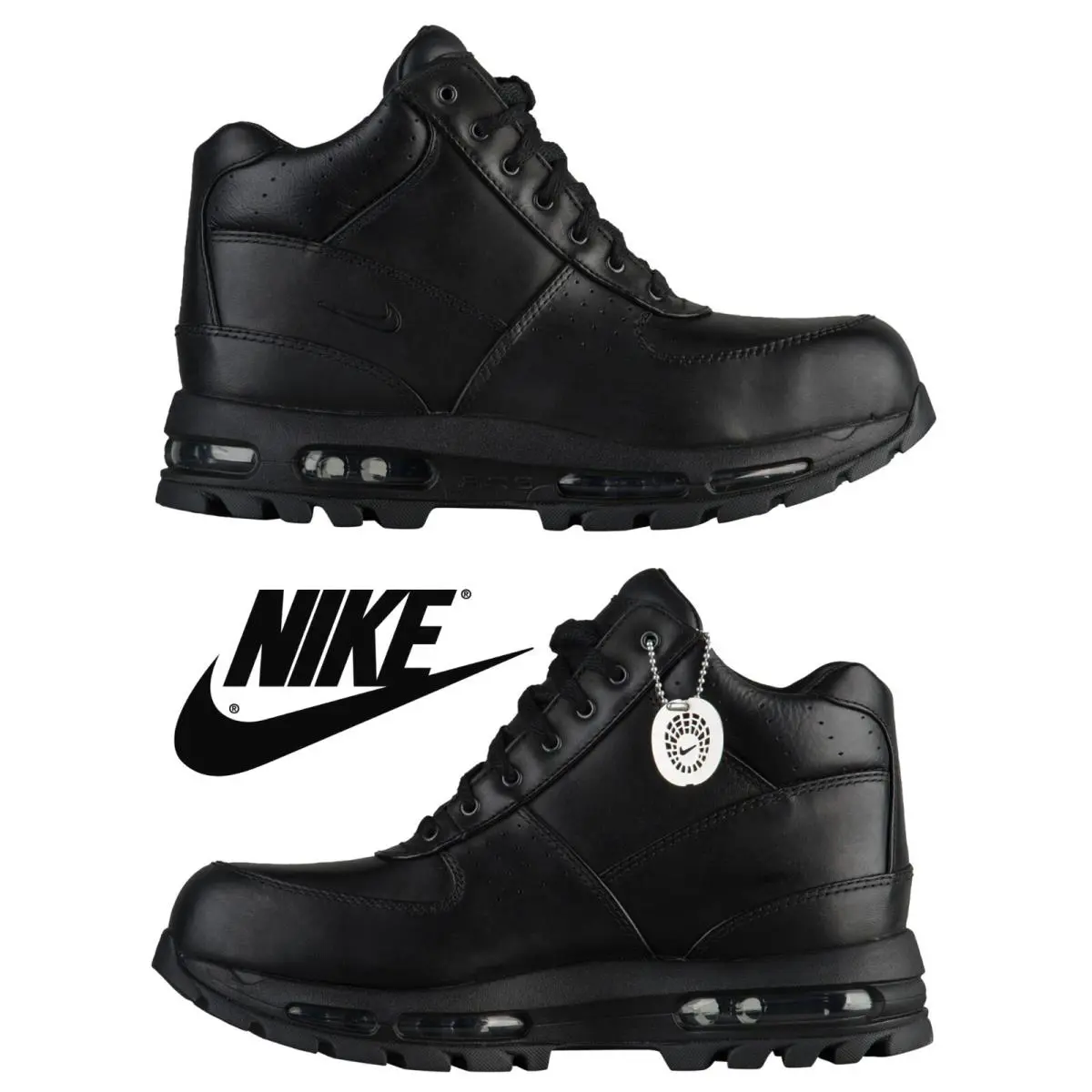 Nike Air Max Goadome Mens Waterproof Boots Sneakers Winter Hiking Comfort Shoes - Black, Maufacturer: Black/Black/Black