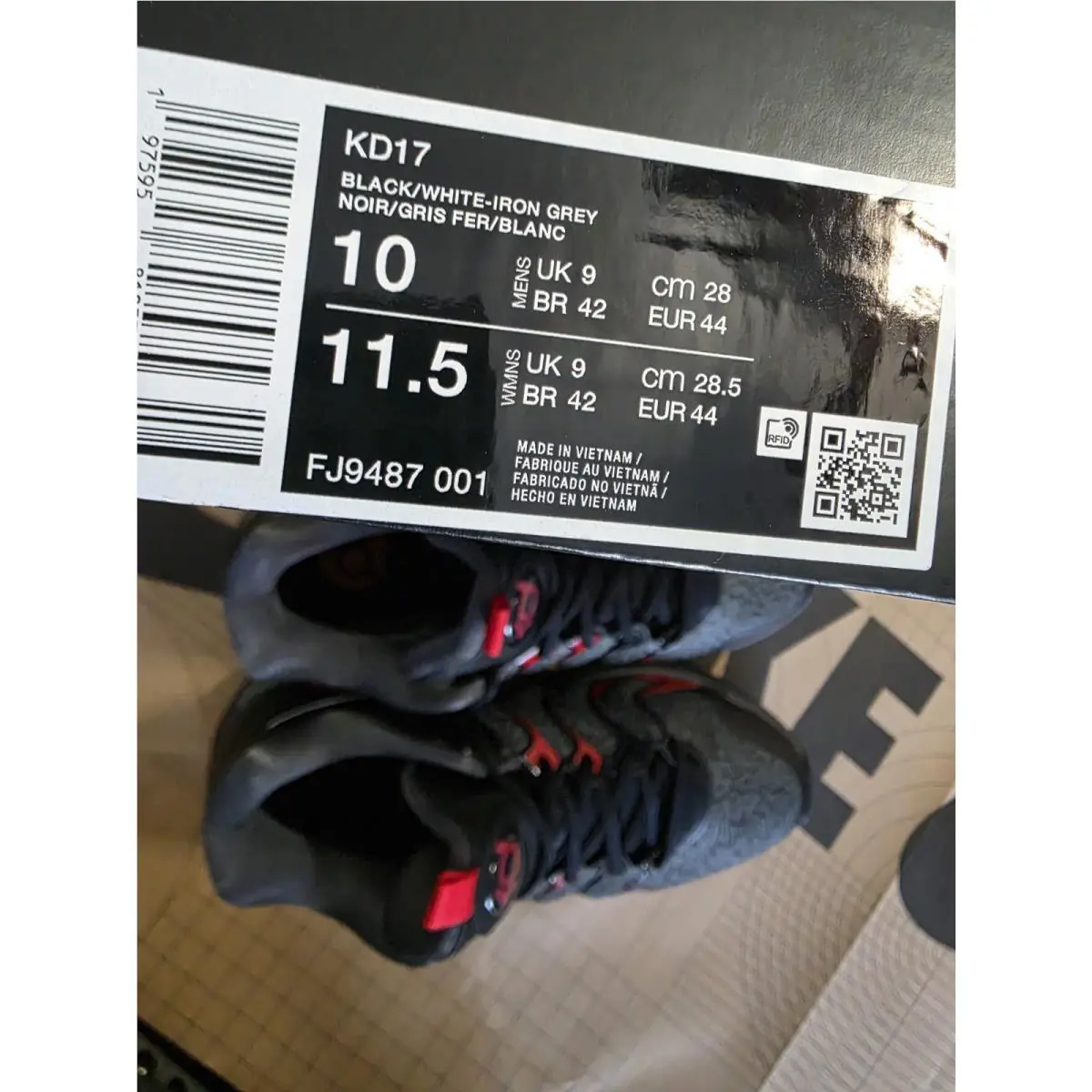 Nike shoes - Nike KD 17 - FJ9487-001 - Black 4