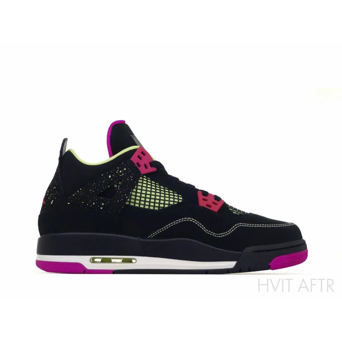 Nike shoes - Air Jordan 4 Retro - Air Retro - 705344-027 - Black/Fuschia Flash/Liquid Lime/White (UPC: 888408149701) 1