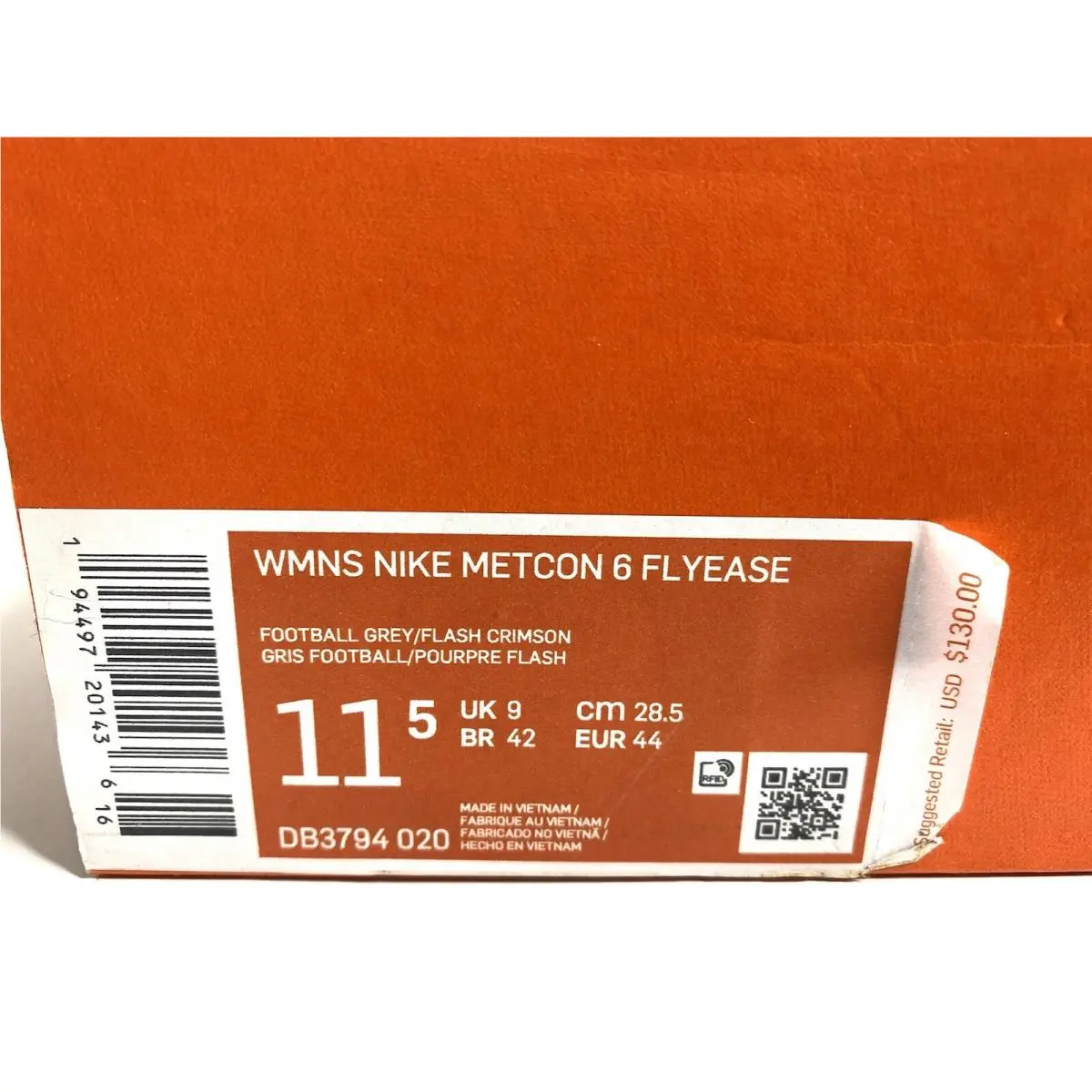Nike shoes - Nike Metcon 6 Flyease - Metcon Flyease - DB3794-020 - Football Grey/Flash Crimson 10
