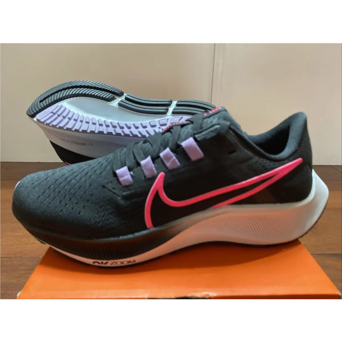 Nike shoes - Nike Pegasus - Pegasus - Black/white/pink/purple 0