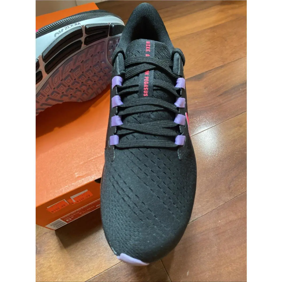 Nike shoes - Nike Pegasus - Pegasus - Black/white/pink/purple 2