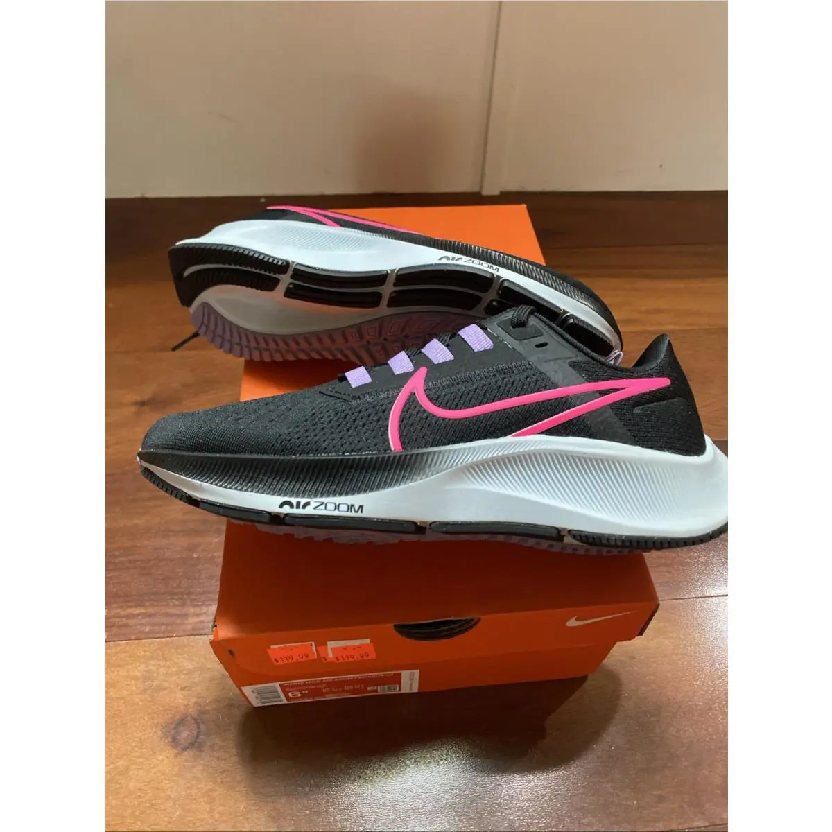 Nike shoes - Nike Pegasus - Pegasus - Black/white/pink/purple 4