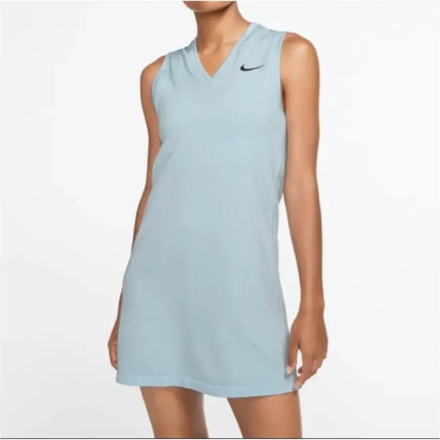 Nike Maria Sharapova Seamless Tennis Women Dress Slim Fit Blue AT5104 449