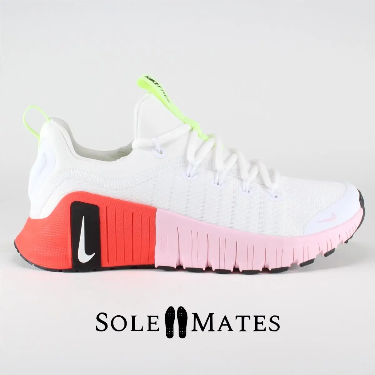 Nike Free Metcon 6 White Pink Foam Red Volt IB4526-100 Women`s Size 7.5 Shoes