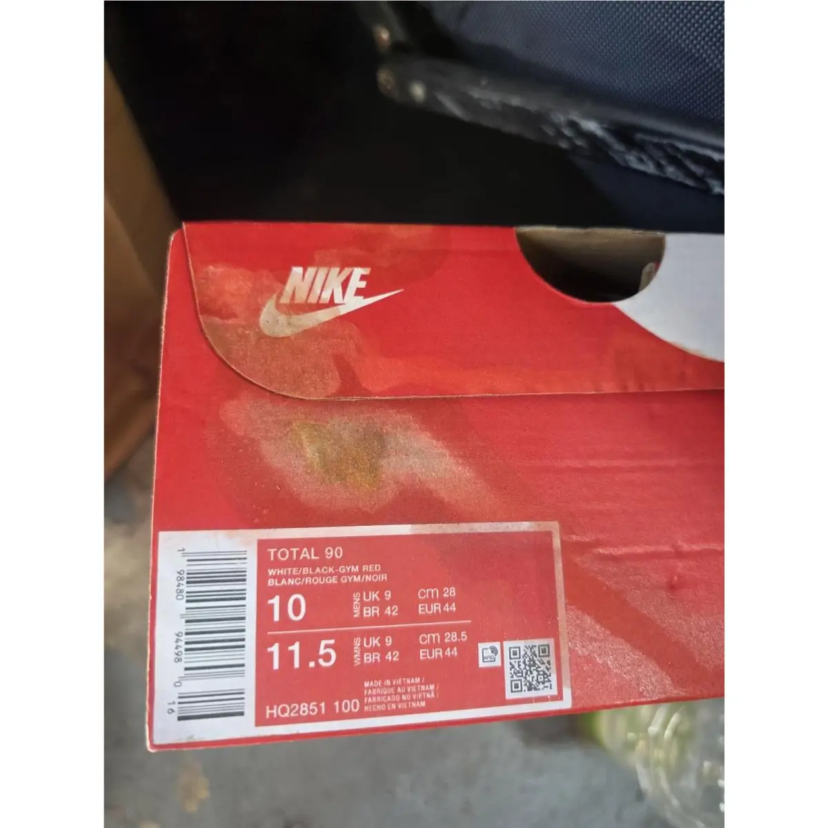 Nike shoes - Nike Total 90 - Total - HQ2851-100 - White Black Gym Red (UPC: 0198480919278) 8