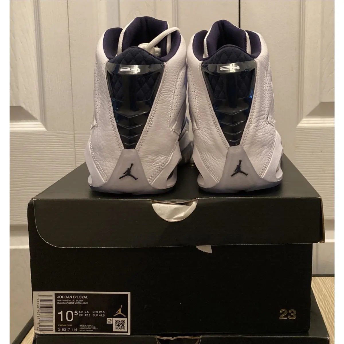 Nike shoes - Nike Air Jordan B`Loyal White Metallic Silver - 315317114 - White-Blue 1