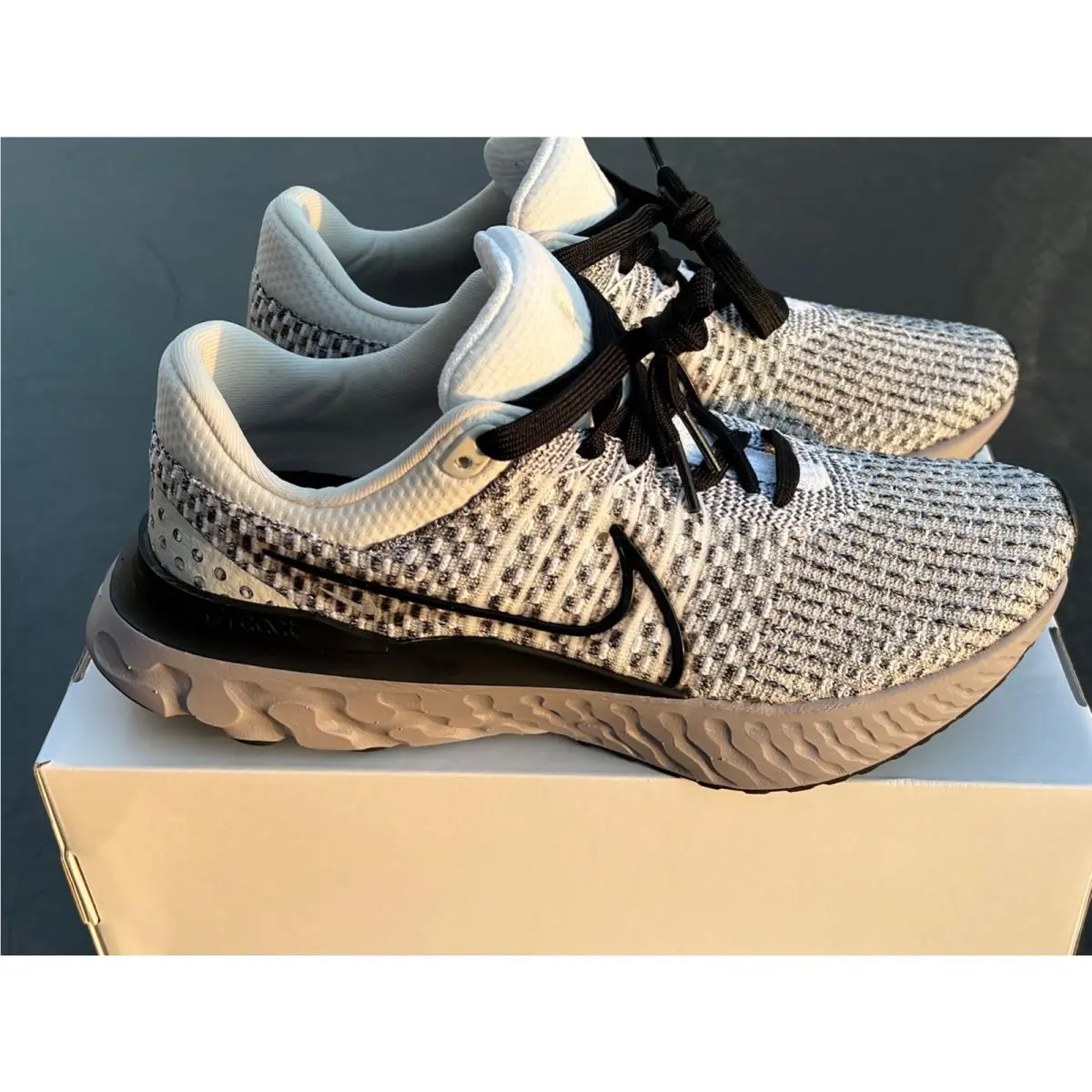 Nike shoes - Nike React Infinity Run Flyknit 3 - DO7419-002 - White and Black 10