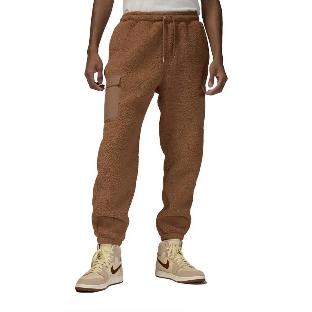 Nike Jordan Loose Fit Sherpa Pants Archaeo Brown FV7450-223 Men’s Size S