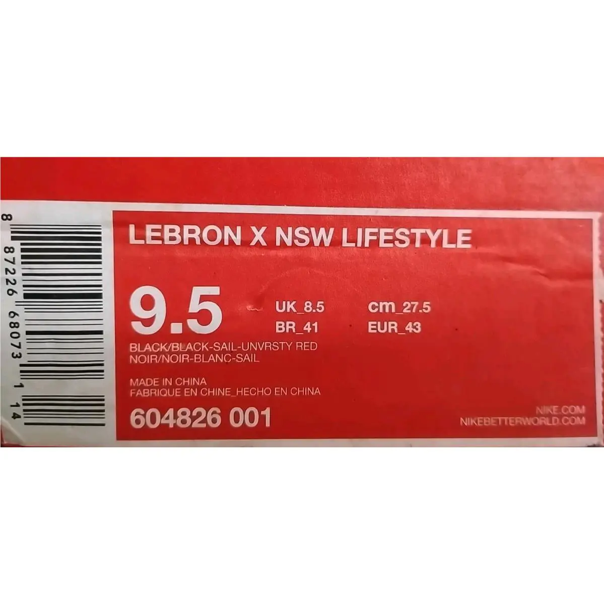 Nike shoes - Nike LeBron 10 - LeBron - 604826-001 - Black 8