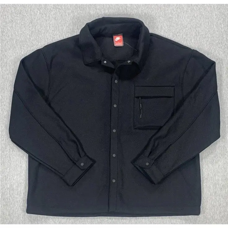 Men’s Sportswear Tech Wool Blend Shirt Jacket Sz. L HF0132-010 Black by Nike
