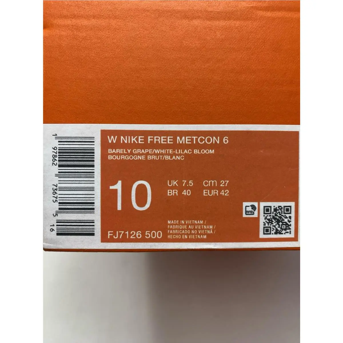 Nike shoes - Nike Free Metcon - Free Metcon - FJ7126 500 - Barely Grape/White-Lilac Bloom (UPC: 197862736755) 6