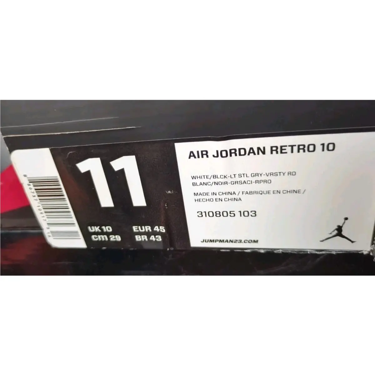 Nike shoes - Air Jordan 10 - Air - HJ6779-104 - White, Manufacturer: White/Black/Light Steel Grey/Dark Powder Blue 9