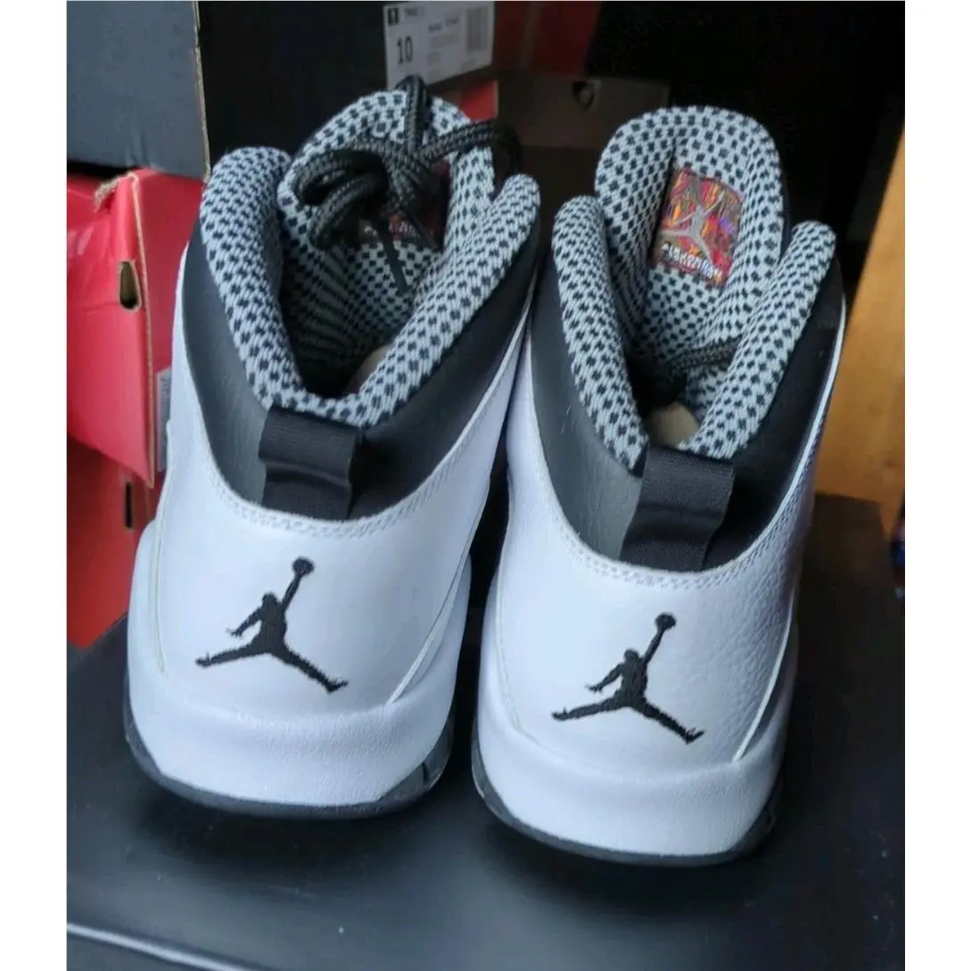 Nike shoes - Air Jordan 10 - Air - HJ6779-104 - White, Manufacturer: White/Black/Light Steel Grey/Dark Powder Blue 3