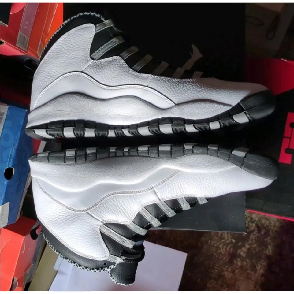 Nike shoes - Air Jordan 10 - Air - HJ6779-104 - White, Manufacturer: White/Black/Light Steel Grey/Dark Powder Blue 5