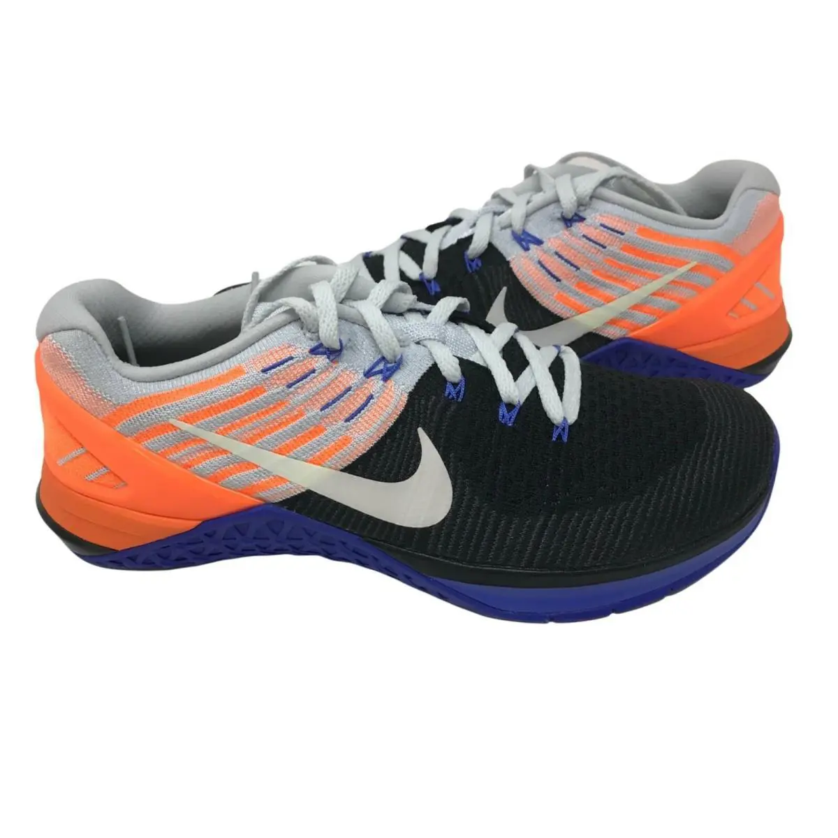 Nike Men`s Metcon Dsx Flyknit Sneaker Size 8 - White/Black/Blue