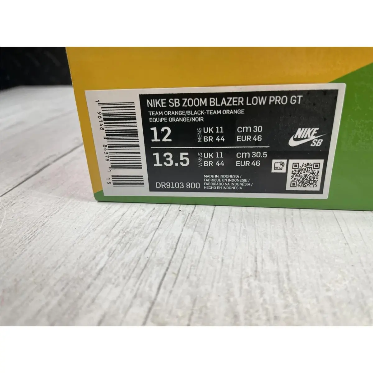 Nike shoes - Sb Zoom Blazer Low Pro Gt Hk - Dr9103800 - Orange (UPC: 0196148843781) 10
