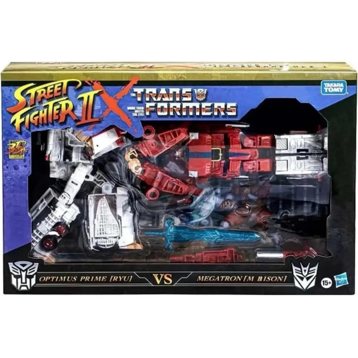 Transformers Street Fighter II x Optimus Prime Ryu vs Megatron M. Bison