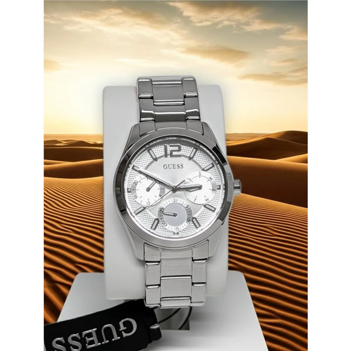 Guess Womens Watch GW0760L1 Silver Tone Multi-function