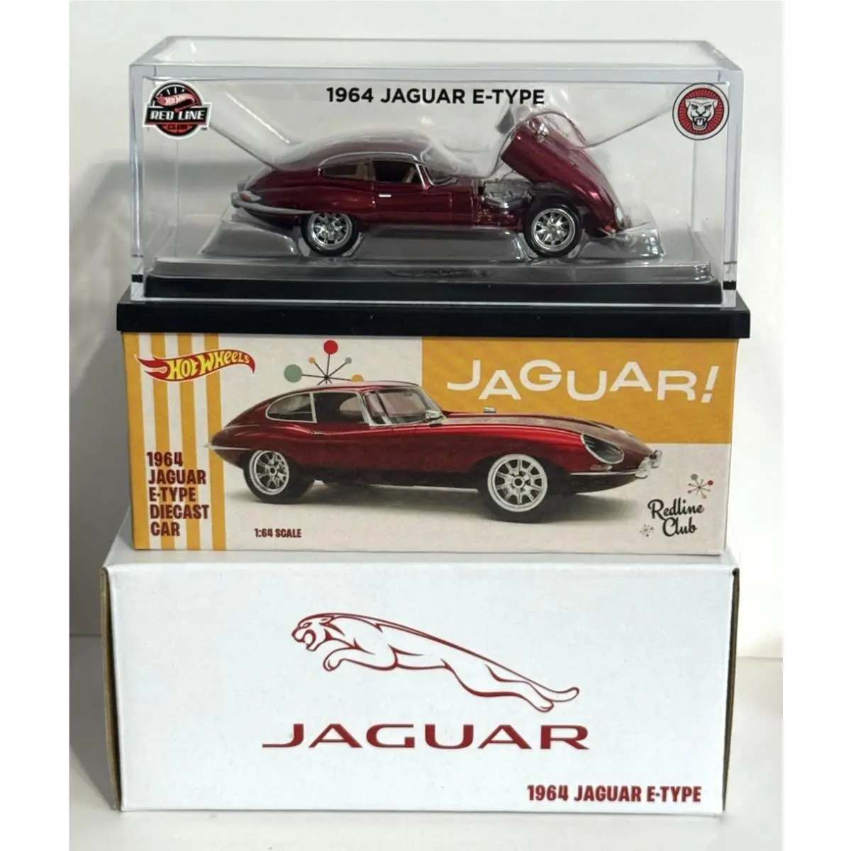 Hot Wheels Collectors Rlc 1964 Jaguar E-type Spectraflame Oxblood Pint Nip