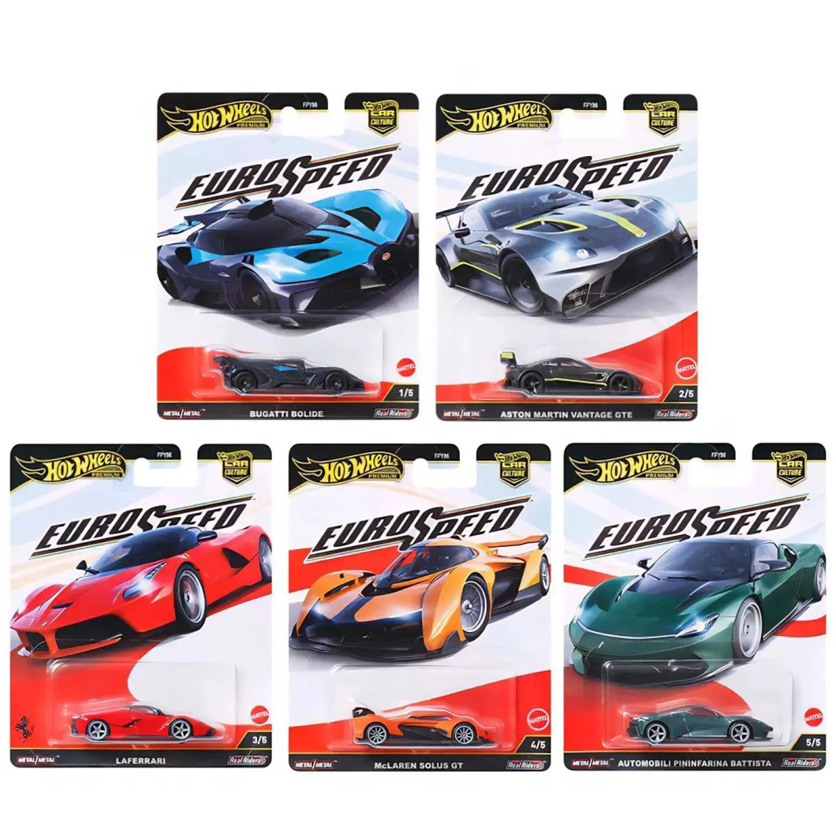 Hot Wheels 2025 Euro Speed Car Culture Premium Complete Set Of 5 Cars