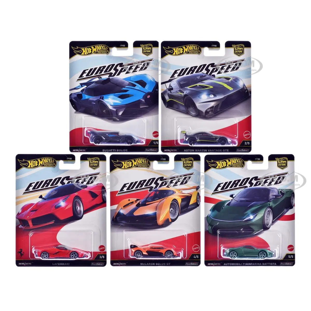 Euro Speed 5 PC Set Car Culture Series L Diecast BY Hot Wheels FPY86-961 L