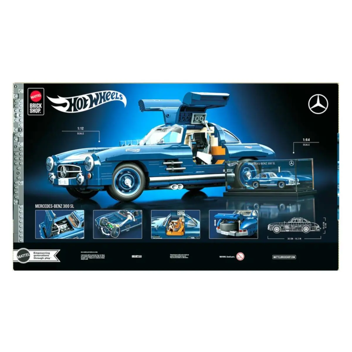 Mattel Brick Shop Hot Wheels Mercedes-benz 300 SL Building Set In-stock