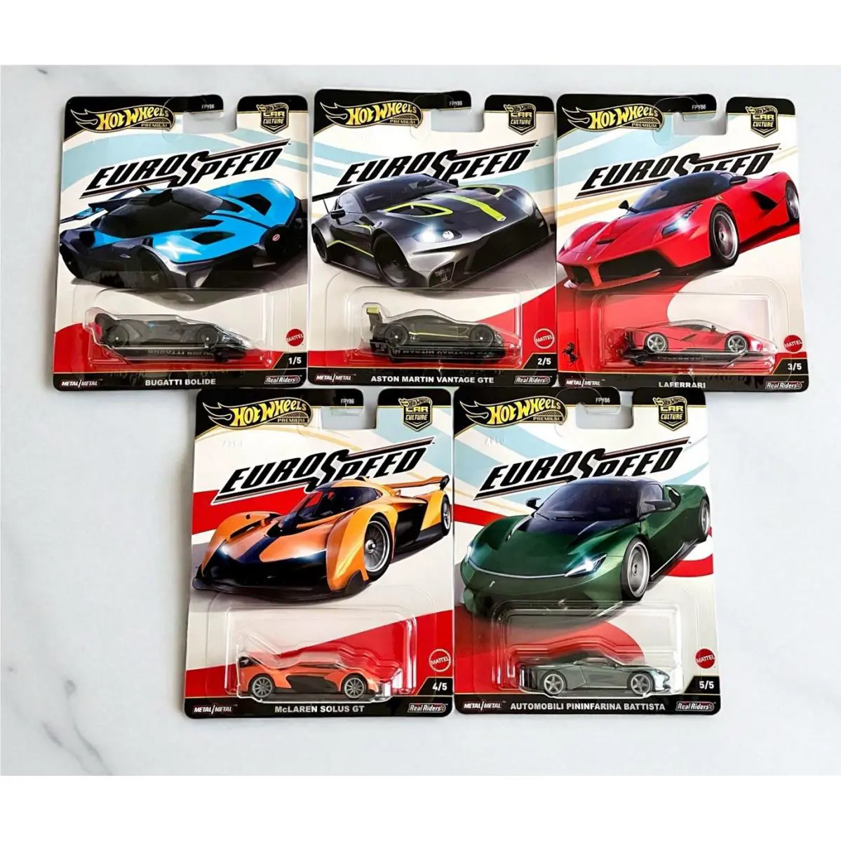Hot Wheels Premium 2025 Car Culture L Case - Euro Speed - 5 Cars Set in Hand