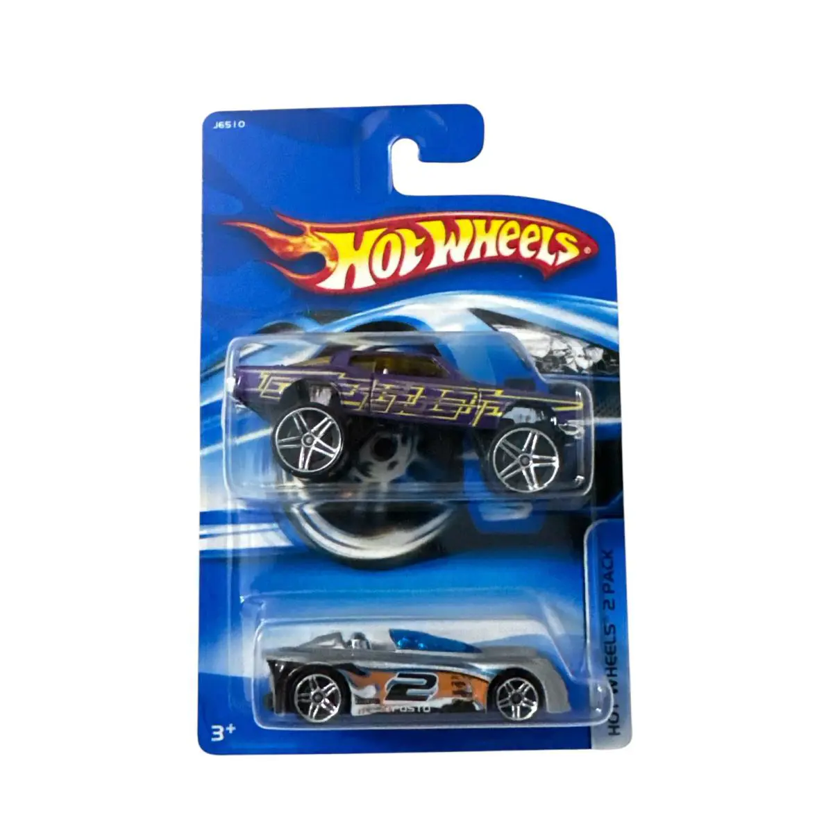 2006 Hot Wheels 2 Pack `71 Buick Riviera Purple / Monoposto w/Pr5 Spokes - Error