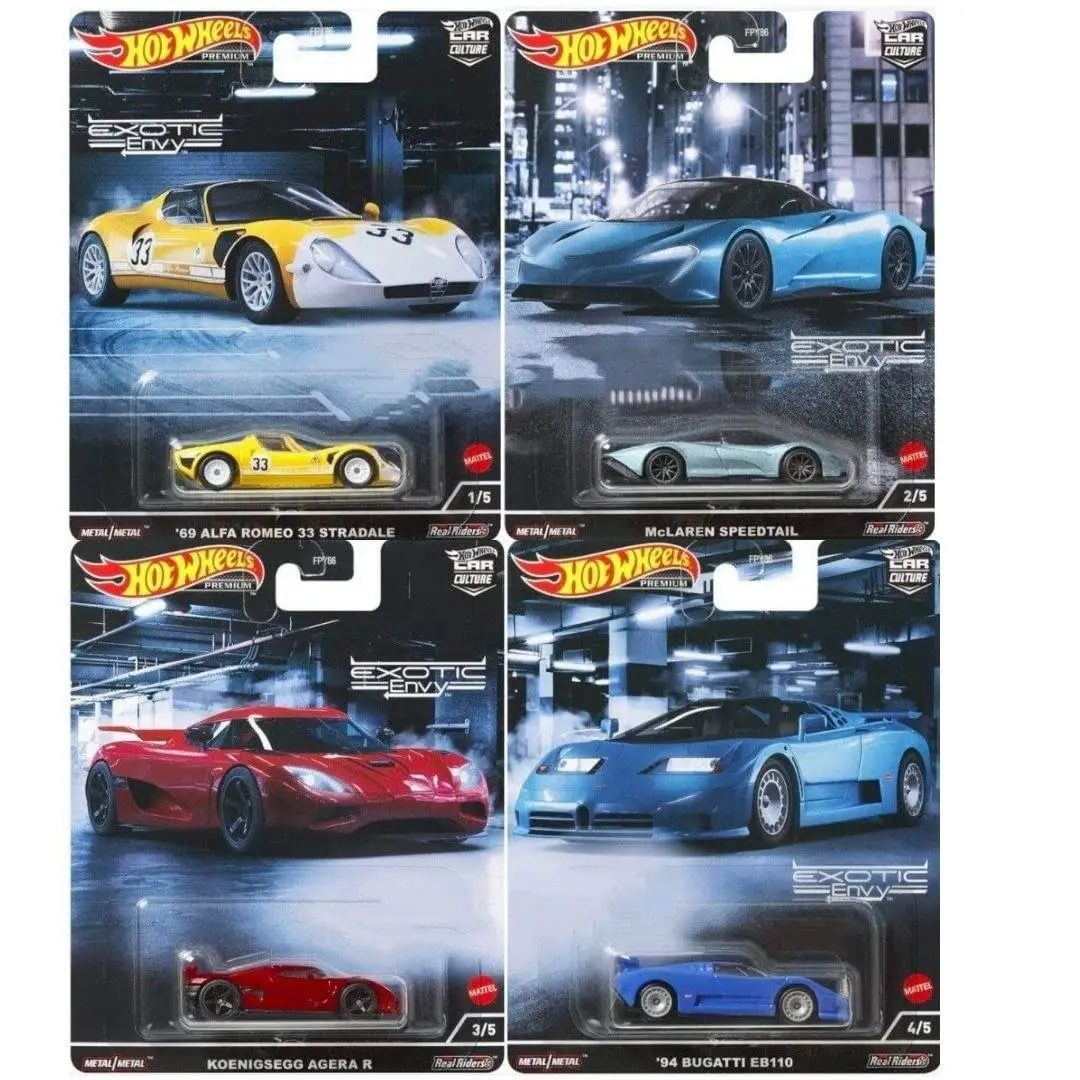 Car Culture 2022 Exotic Envy Set of 4 Diecast Vehicles From FPY86-957M Release