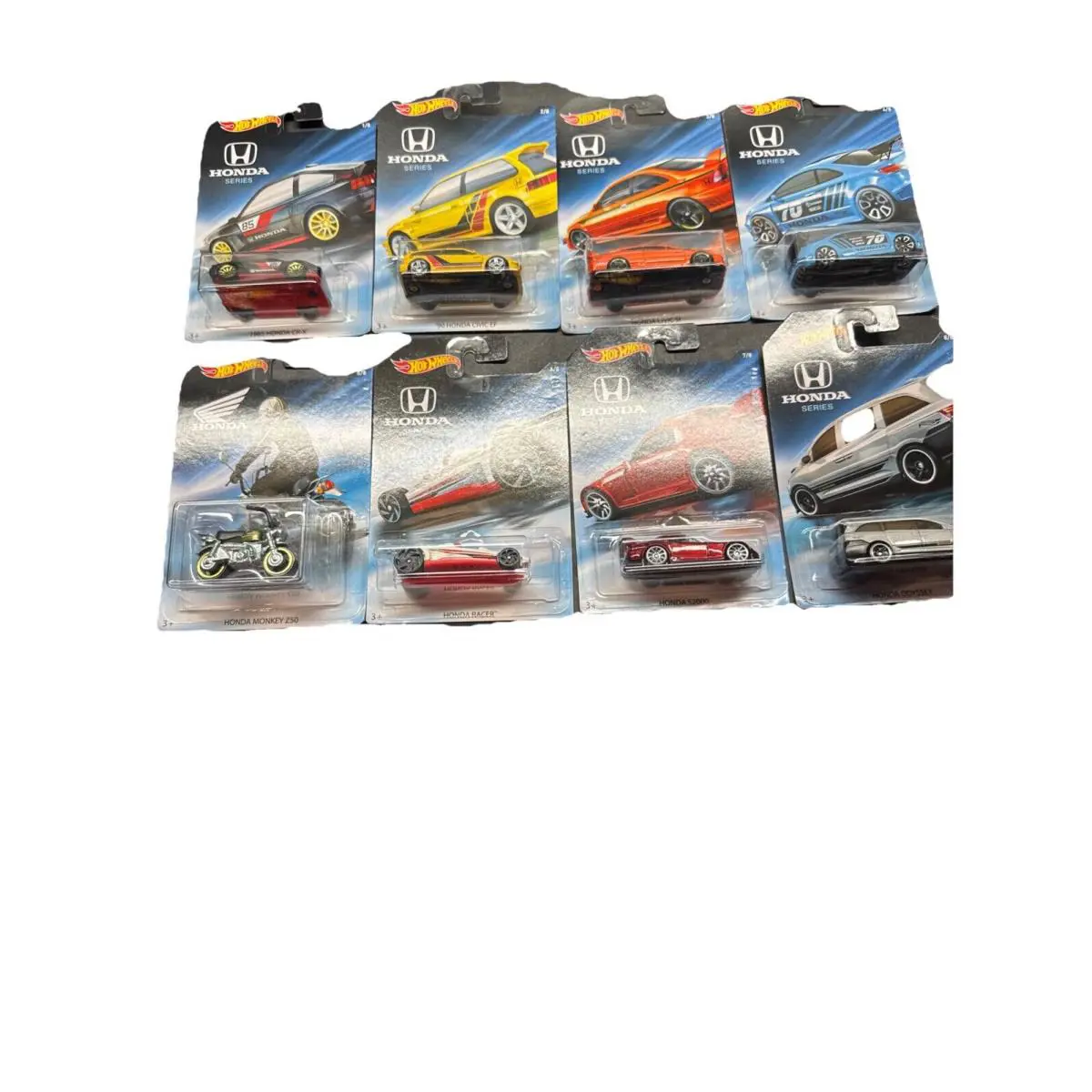 Hot Wheels Honda Series Complete Civic Si Crx Racer Z50 `90 Civic EF Walmart Exc