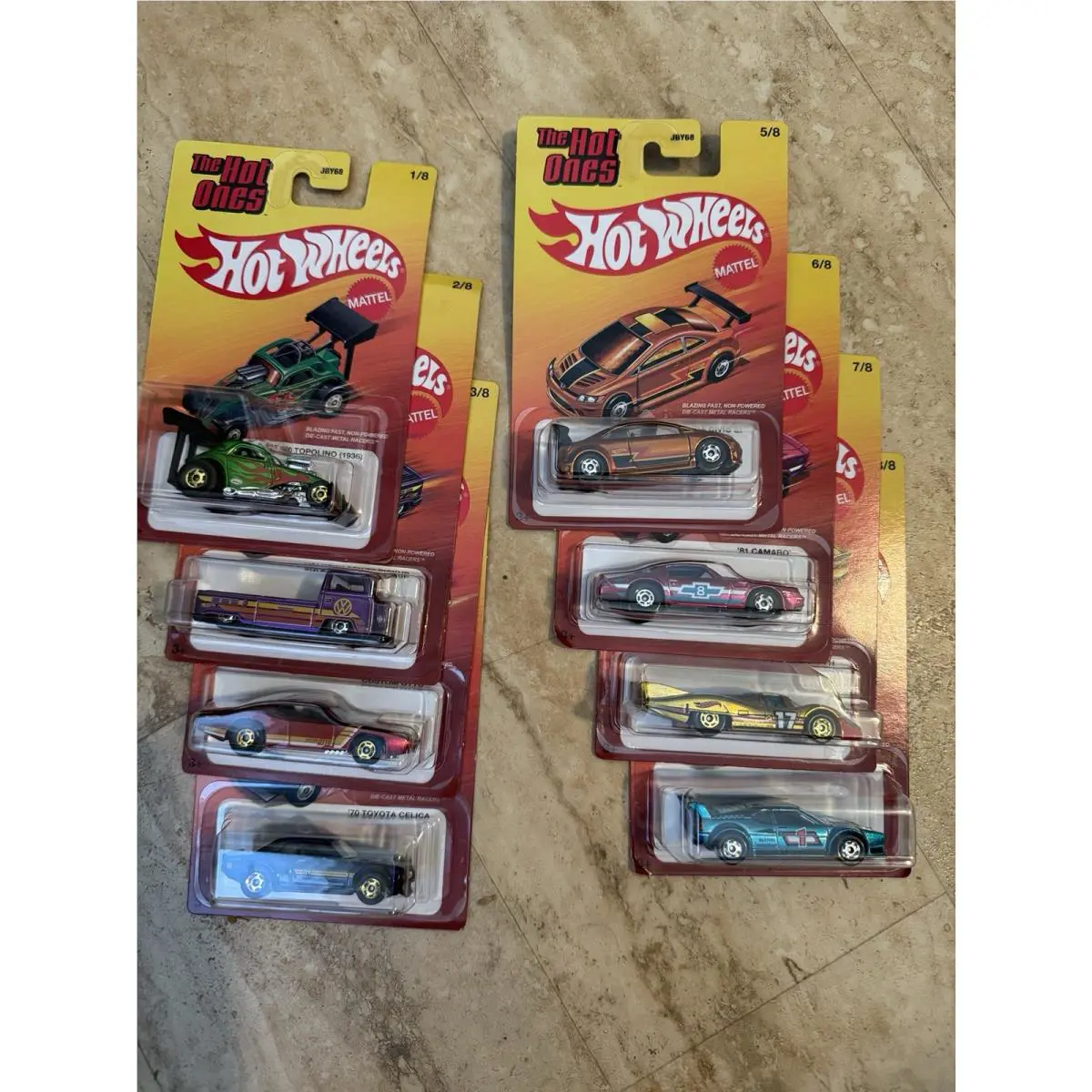 2025 Hot Wheels The Hot Ones Complete Set of 8 - Bmw Honda Porsche VW M1 Chase