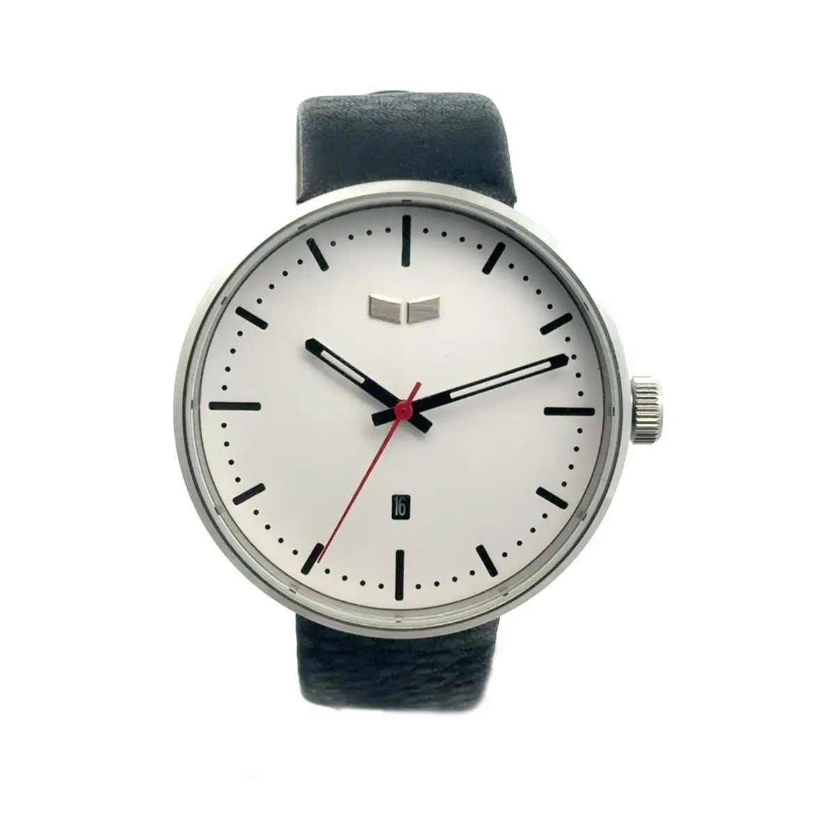 Vestal ROS3L008 White Dial Black Leather Strap Men`s Watch