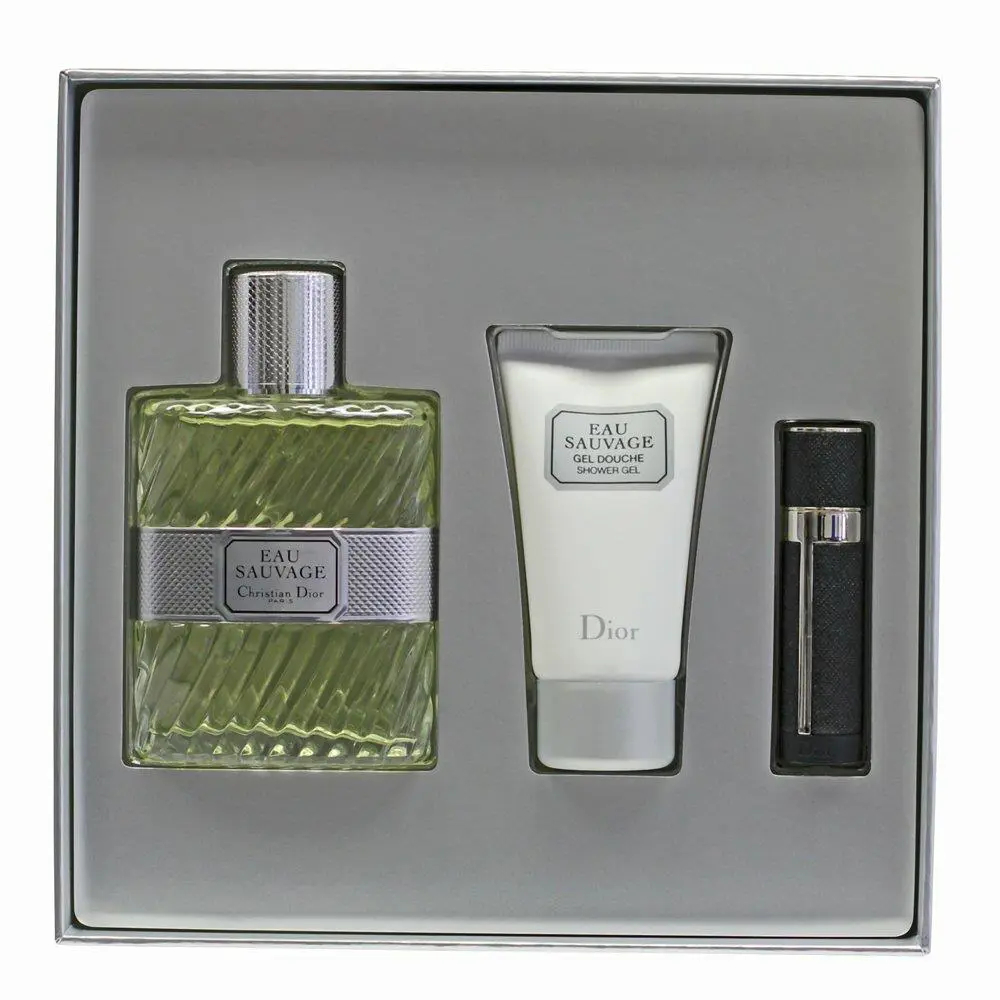 Eau Sauvage Eau De Toilette Spray 100Ml Set 3 Piece - Men Very Hard TO Find by Dior
