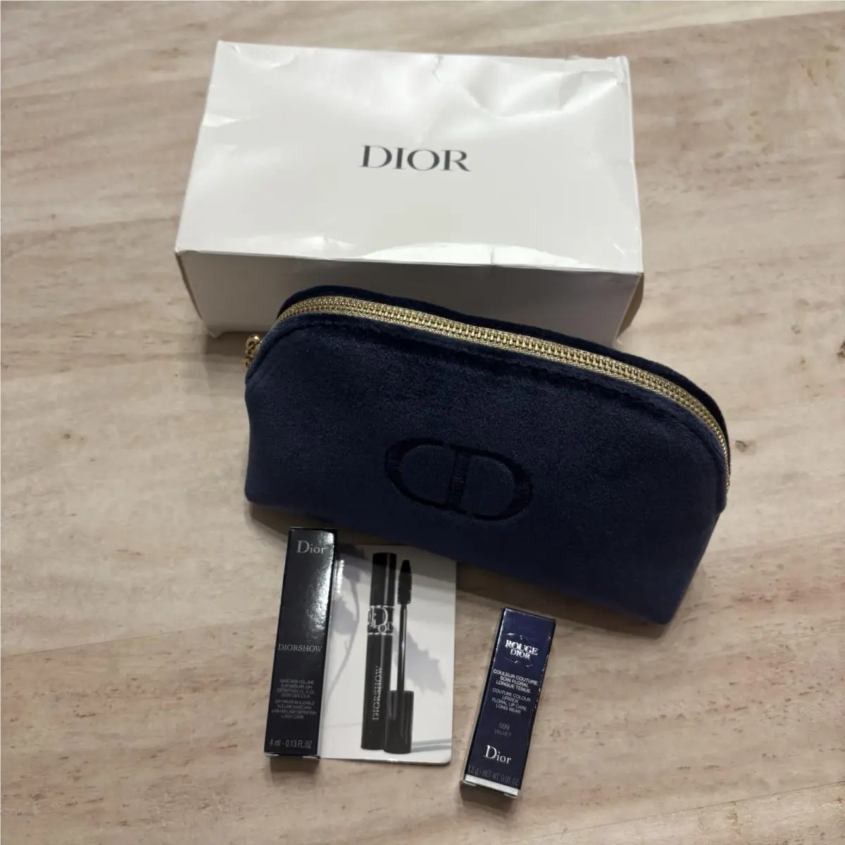 Dior Travel Set Pouch Lipstick Mascara