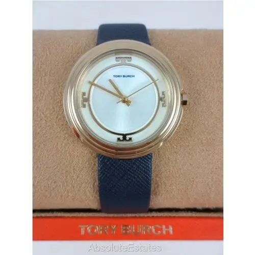 Tory Burch Bailey Navy Blue Gold Tone Stainless Watch TBW6101