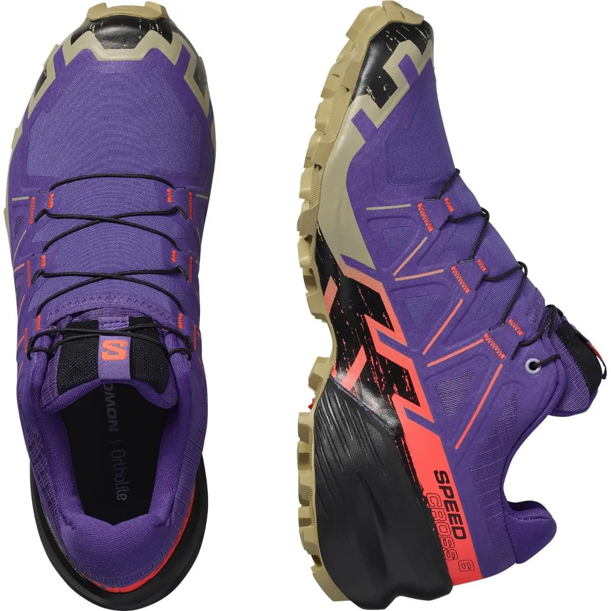 Salomon shoes - Salomon Speedcross 6 - Speedcross - L47881500 - Liberty / Black / Neon Flame 7