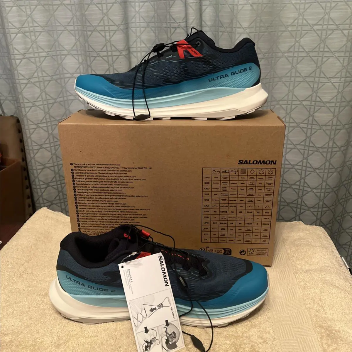 Salomon shoes - Salomon Ultra Glide 2 - Ultra Glide - Atlantic Deep/Blue Radiance/Fiery Red (UPC: 195751192460) 0