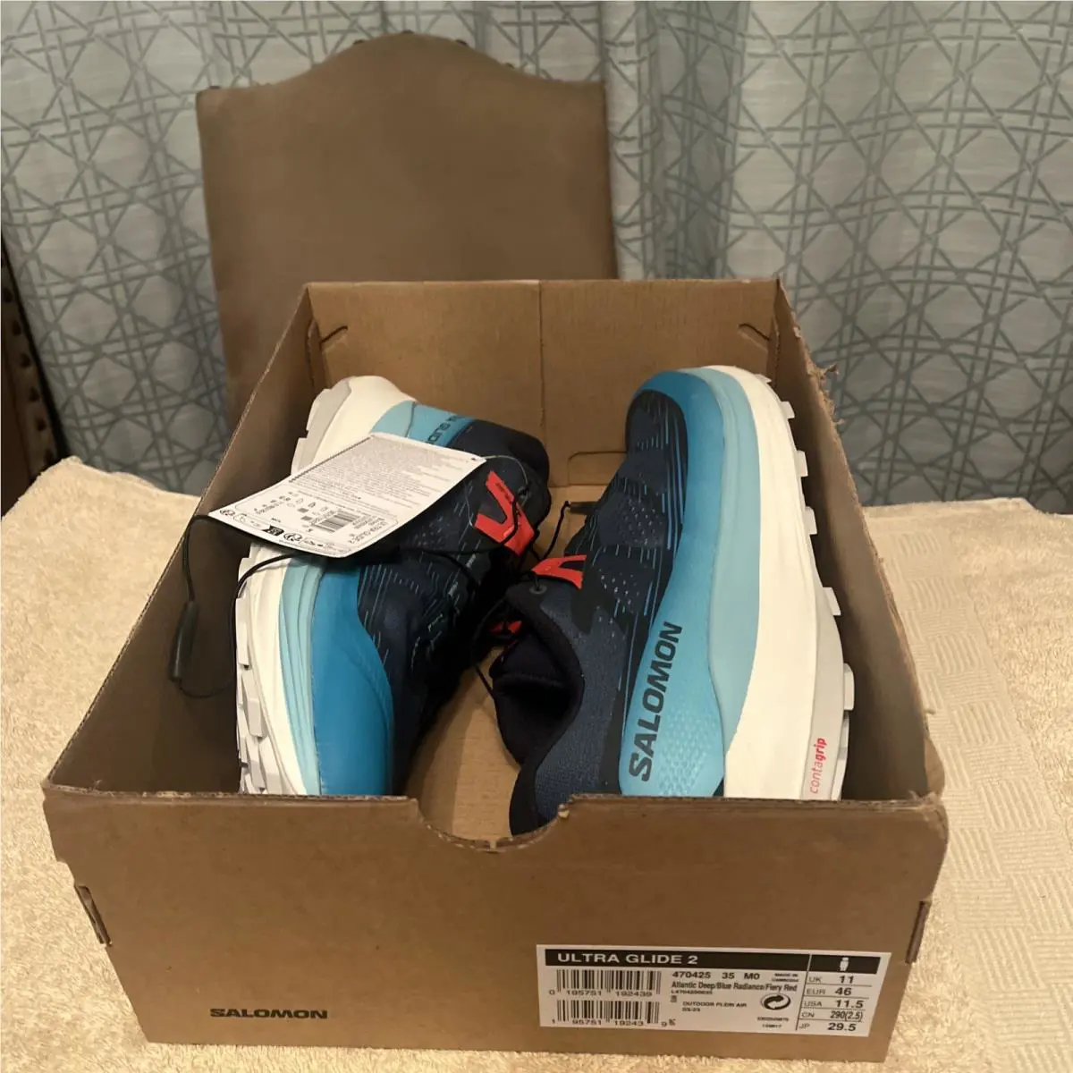 Salomon shoes - Salomon Ultra Glide 2 - Ultra Glide - Atlantic Deep/Blue Radiance/Fiery Red (UPC: 195751192460) 5