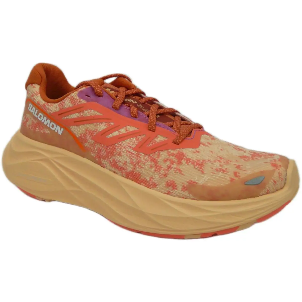 Salomon Aero Glide 2 Womens Running Shoes Spice Route Peach Quartz Salmon US 7.5 - Multi
