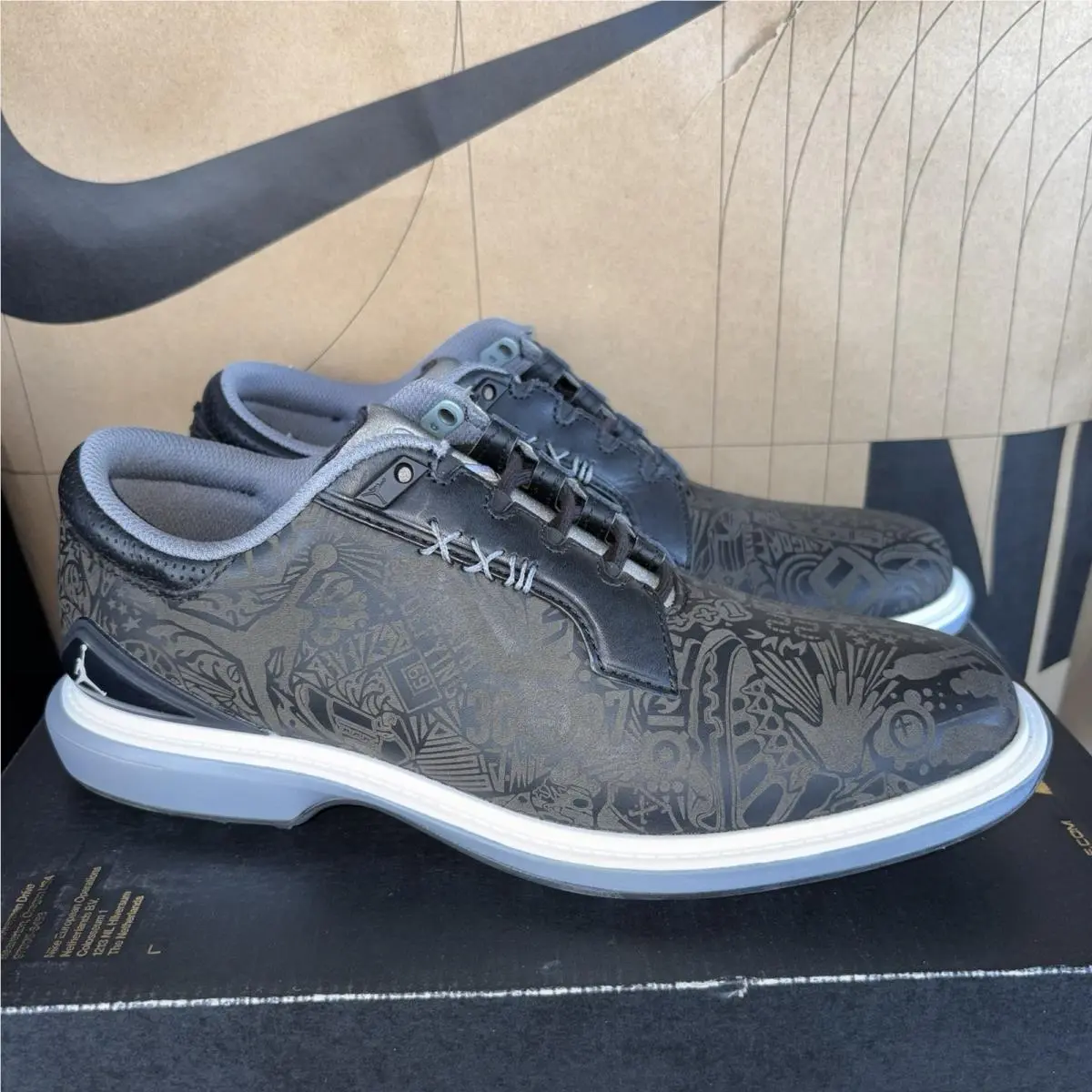 Nike Air Jordan Adg 5 Golf Shoes “black Laser” Nby FQ6642-003 Men’s Size 8.5
