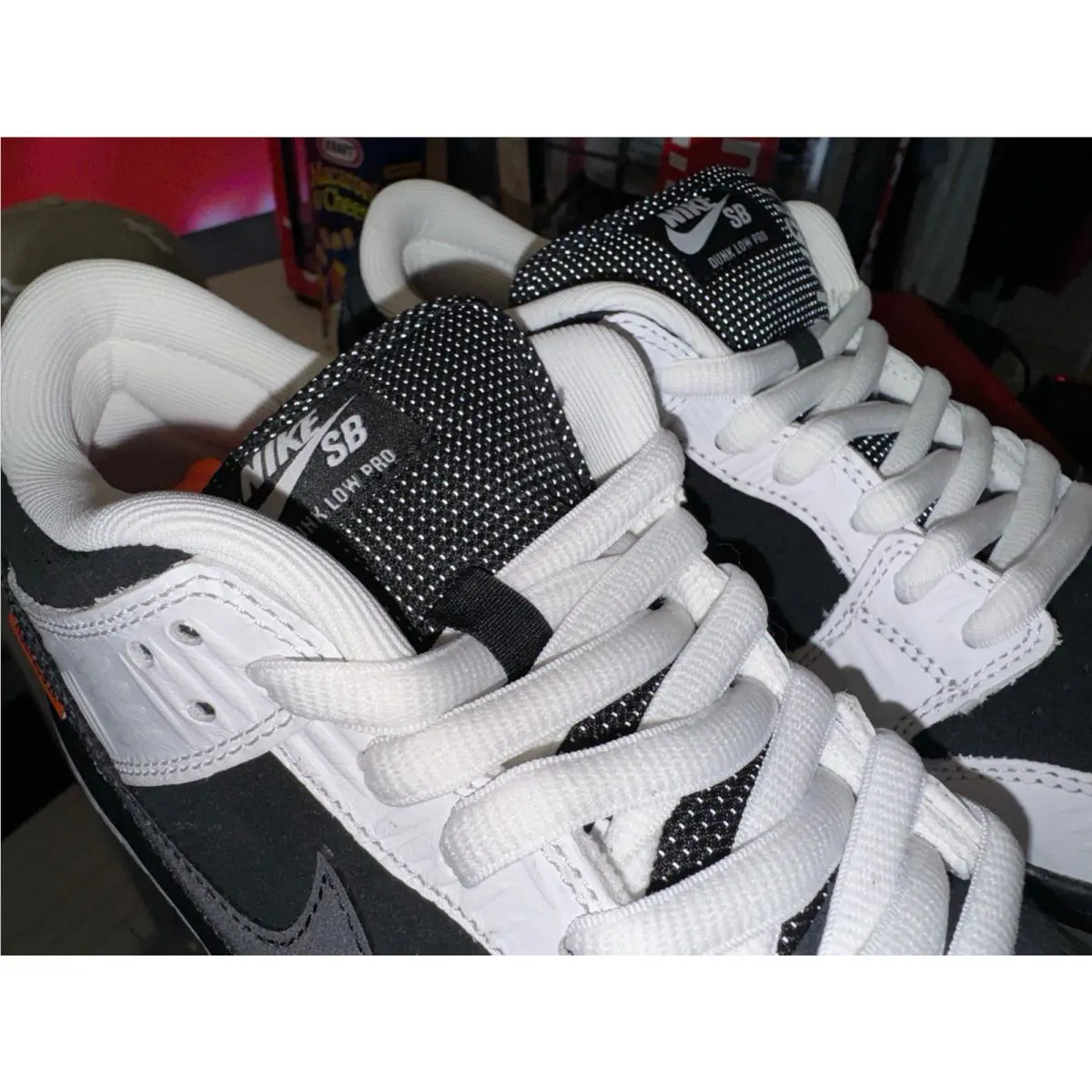 Nike shoes - Nike TIGHTBOOTH x Dunk Low SB AJ7291-002 - FD2629-100 - White/Black/Safety Orange 2