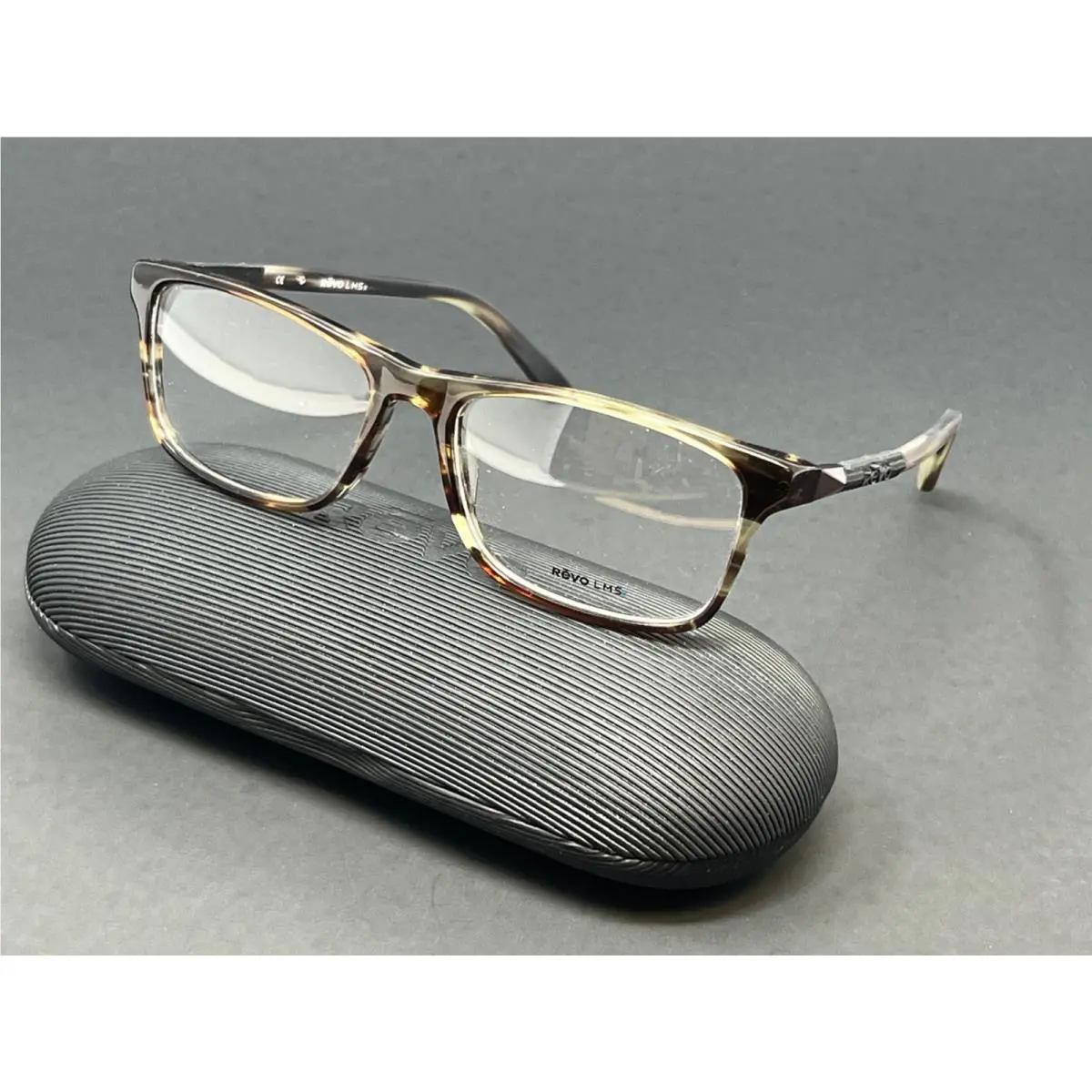 Revo Lmsx Rex RE8015-02 Rectangular Brown 54mm Plastic Men`s Optical Eyeglasses