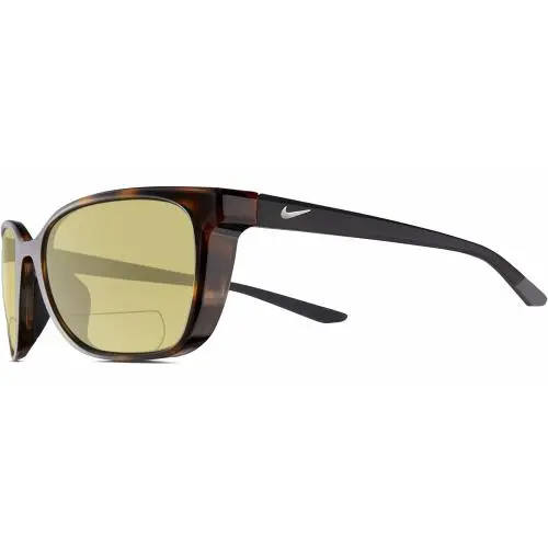 Sentiment-220 Women Polarized Bifocal Sunglasses Brown Tortoise Havana 56mm Yellow by Nike