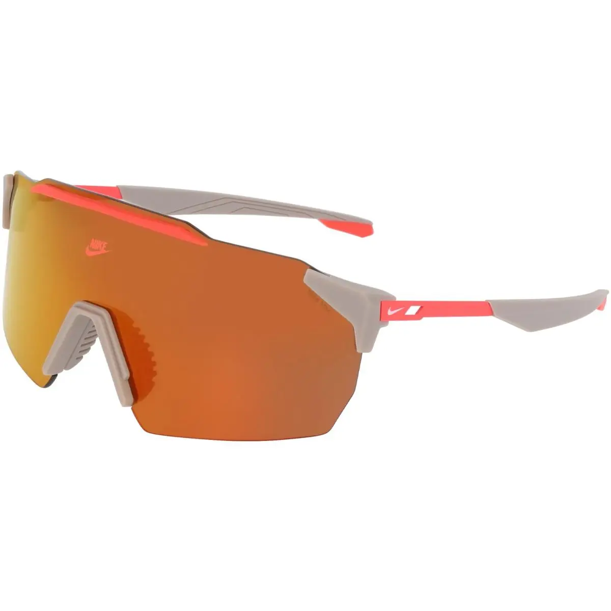 Limitless Shield Max+ Sport Shield Wrap Sunglasses - NKIB3521X College Grey/Orange (009) by Nike