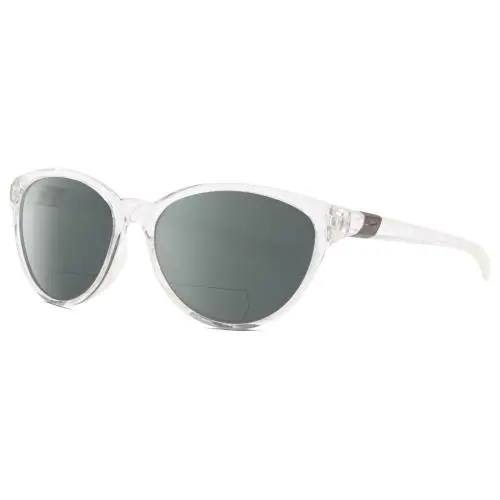 City Persona DJ Unisex Polarized Bifocal Sunglasses in Clear Gunmetal 57 mm Grey by Nike