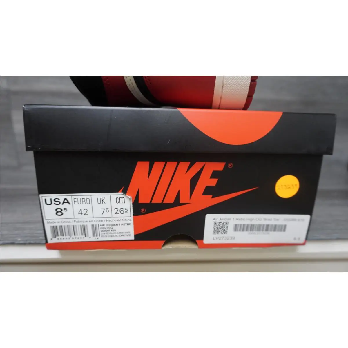 Nike shoes - Air Jordan 1 - Air - 555088-610 - Red (UPC: 884802896319) 9