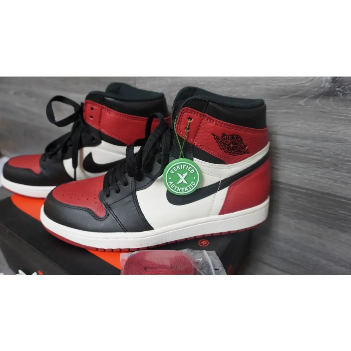 Nike shoes - Air Jordan 1 - Air - 555088-610 - Red (UPC: 884802896319) 0