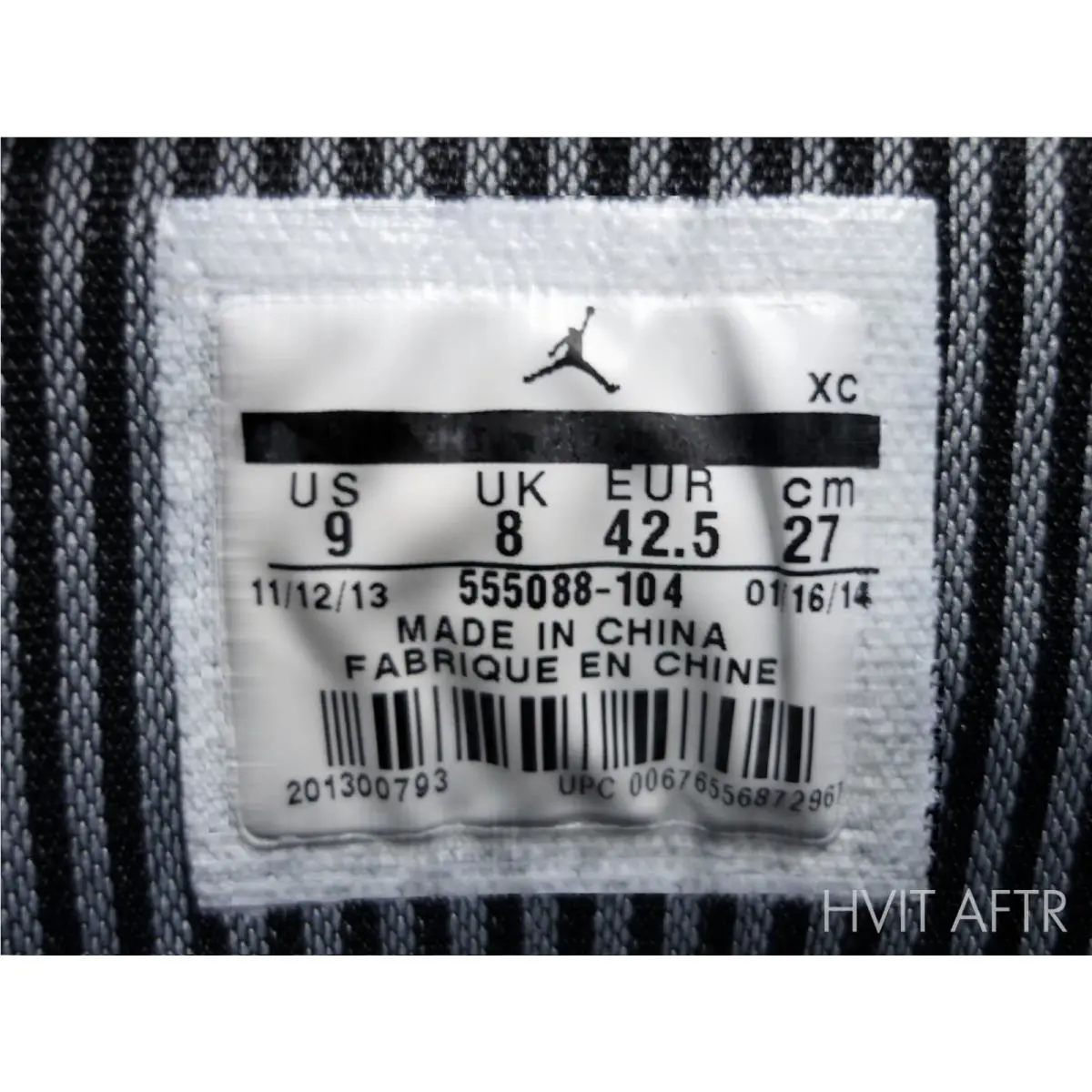 Nike shoes - Air Jordan 1 Retro High - 555088-104 - White/Black/Wolf Grey (UPC: 676556872967) 8